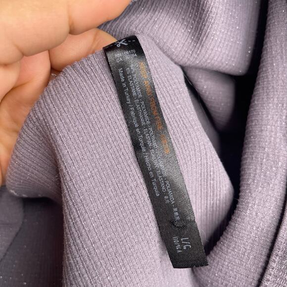 Out From Under Urban Outfitters Womens Top Size L Gray Sparkly Cropped - Picture 3 of 8